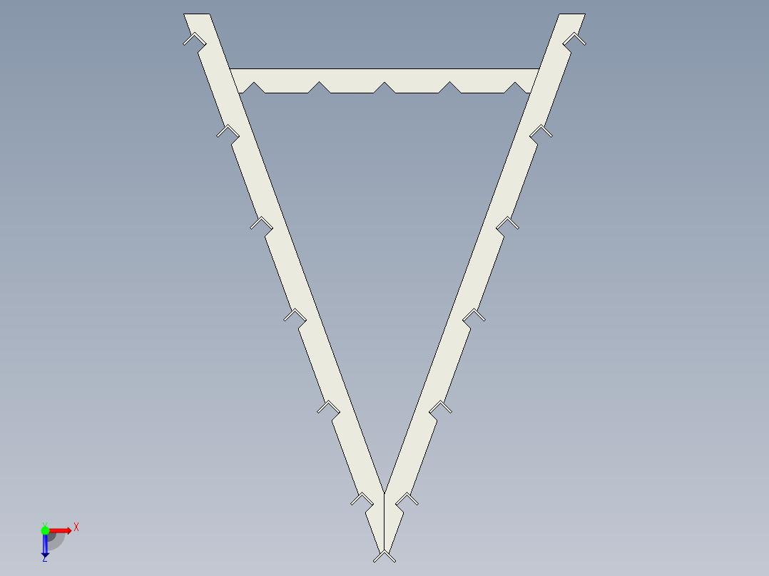 机架到材料轮俯视图