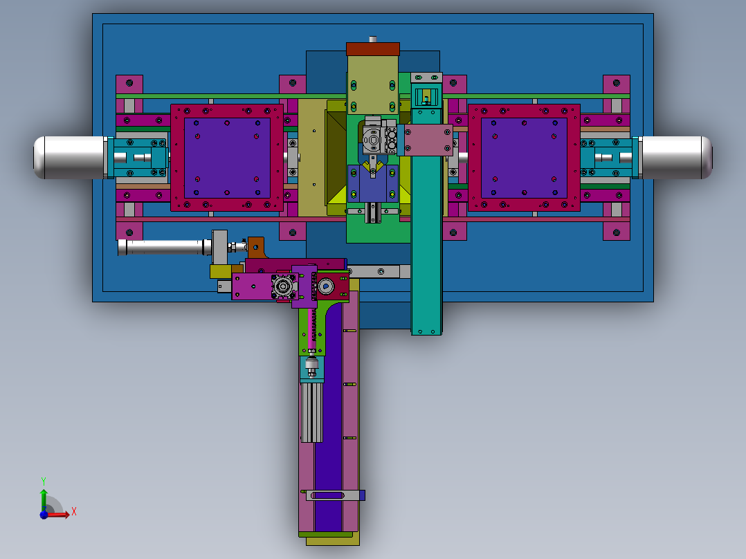 双头打销孔机前视图