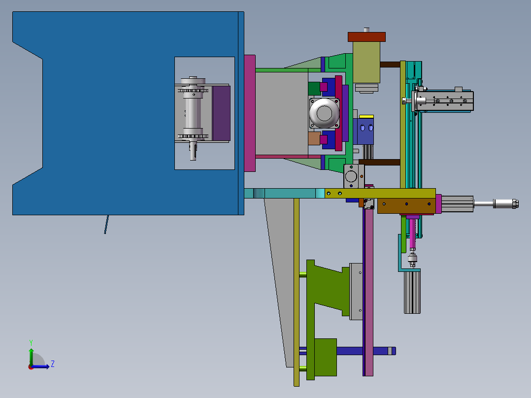 双头打销孔机左视图