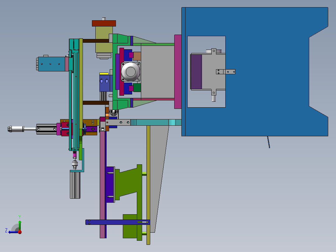 双头打销孔机右视图