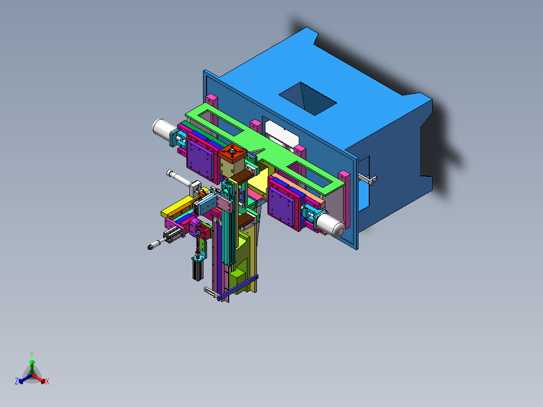 双头打销孔机正等轴测图