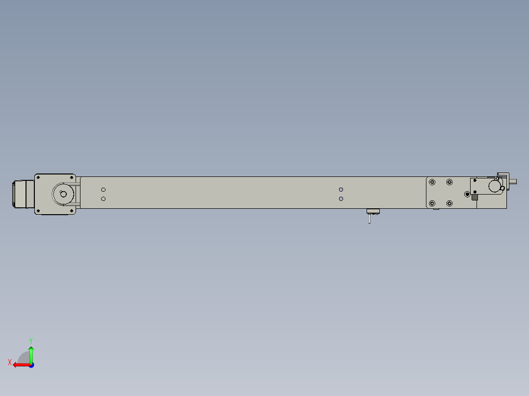 提升机皮带线后视图