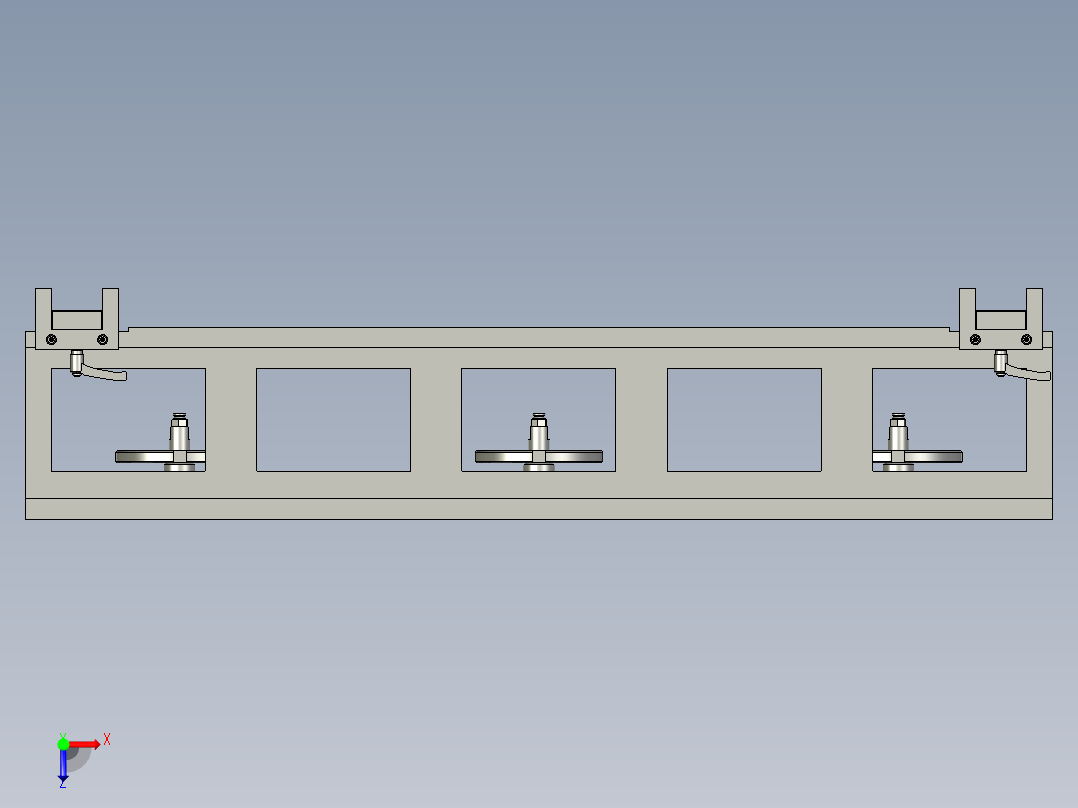 长边吸盘总装配俯视图