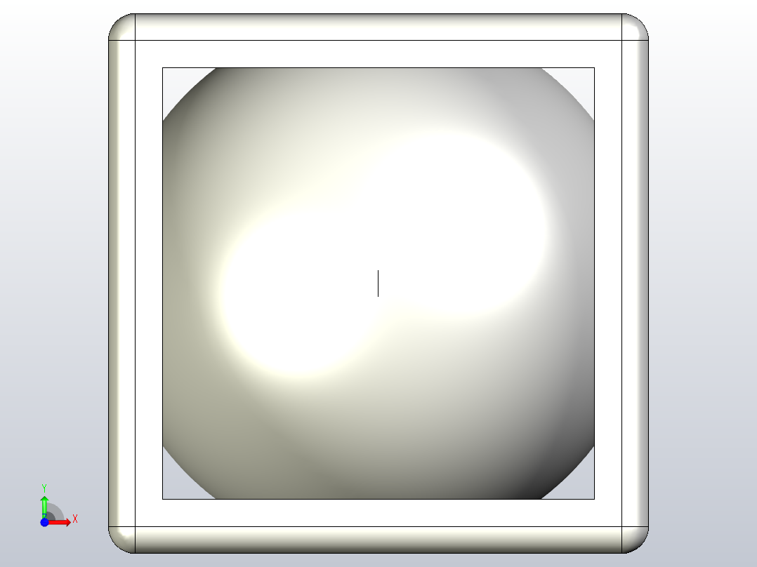 盒子里的球前视图