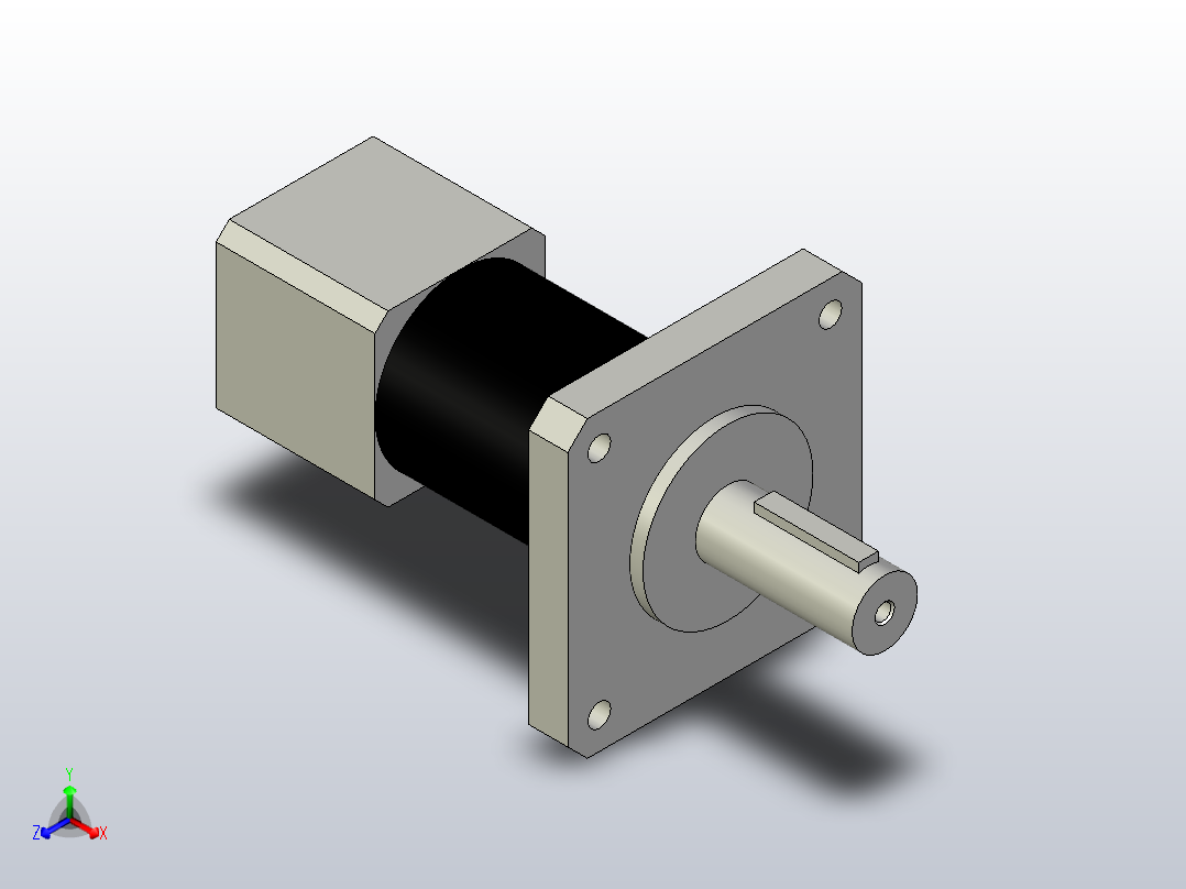 标准型方法兰型·圆法兰型行星齿轮减速器[PNF40-10]正等轴测图
