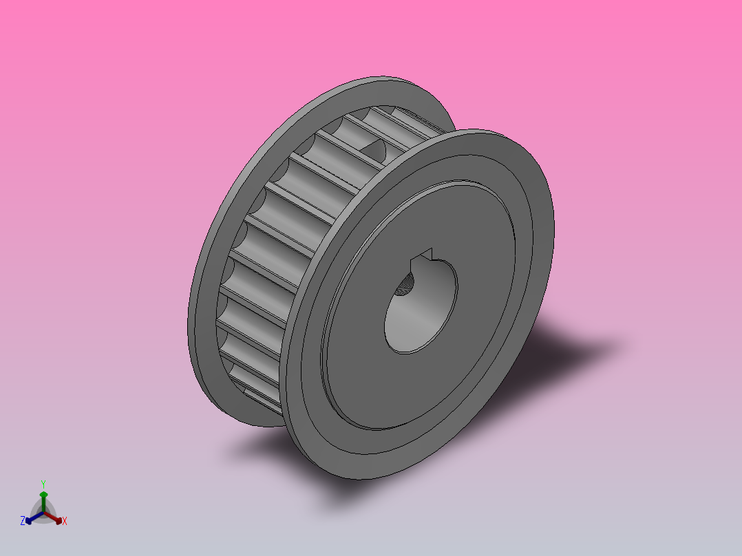 带顶丝键槽孔标准型圆弧形齿同步带轮8YU型_S8YUHK-26-20-dk20-A主视图