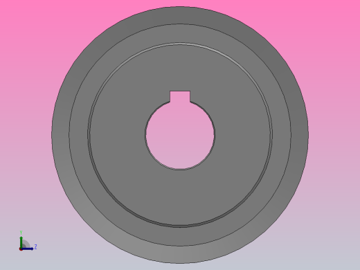 带顶丝键槽孔标准型圆弧形齿同步带轮8YU型_S8YUHK-26-20-dk20-A左视缩略图