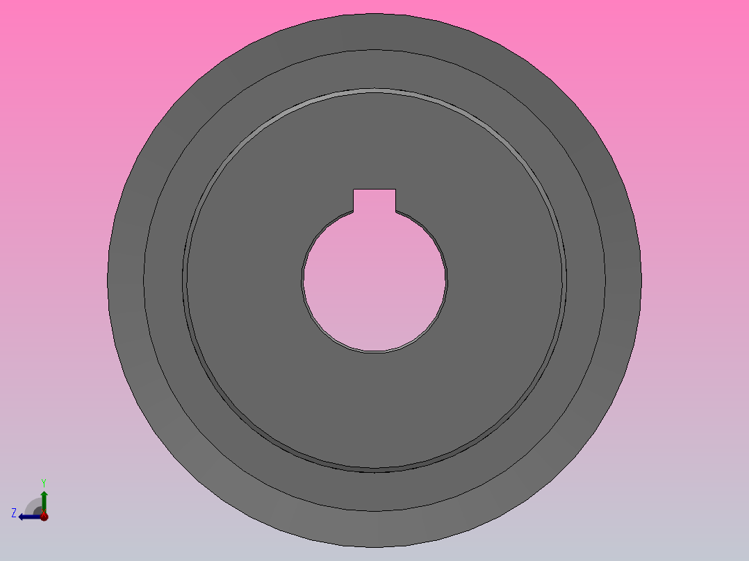 带顶丝键槽孔标准型圆弧形齿同步带轮8YU型_S8YUHK-26-20-dk20-A右视图