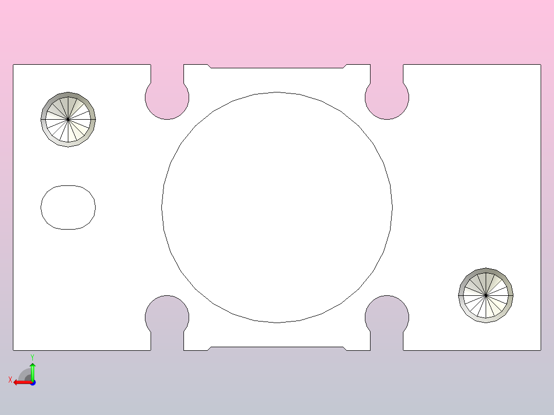 手指气缸后视图