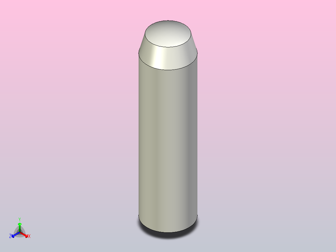 标准的精密定位销-包含所有配置的Solidworks零件文件主视图