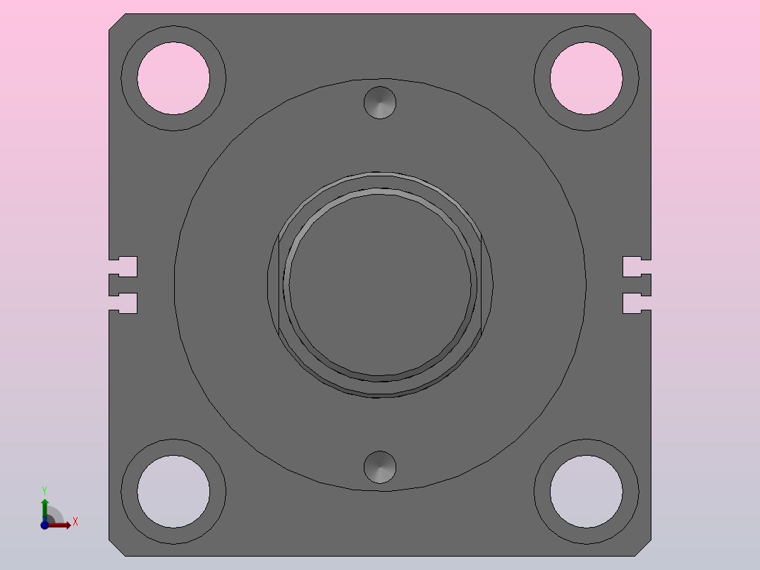 MPJX 基本型感应式薄型油缸[MPJX-100x56-50-E]前视图