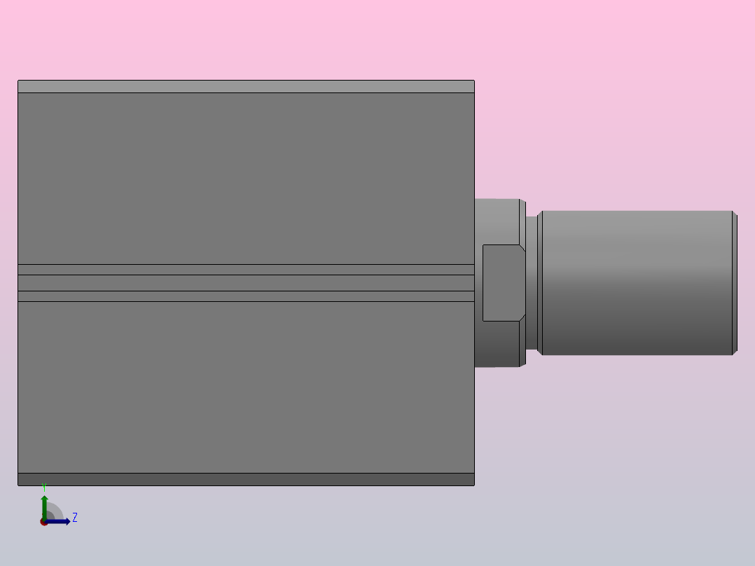 MPJX 基本型感应式薄型油缸[MPJX-100x56-50-E]左视图