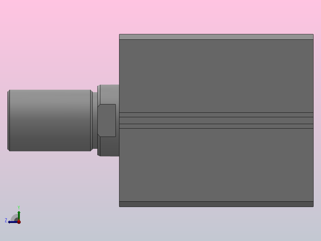 MPJX 基本型感应式薄型油缸[MPJX-100x56-50-E]右视图