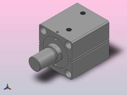 MPJX 基本型感应式薄型油缸[MPJX-100x56-50-E]正等轴测缩略图