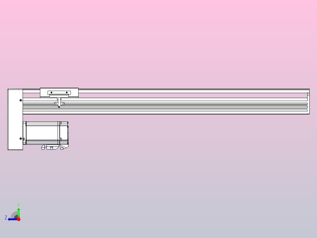 日规模组半封闭丝杆TPA-HNR-110D-1610C-L550-MP-Y-P40-N3右视图