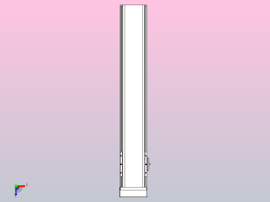 日规模组半封闭丝杆TPA-HNR-110D-1610C-L550-MP-Y-P40-N3俯视图