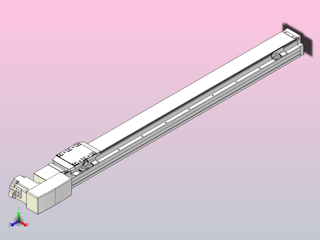 机器人皮带驱动直线轴TPA-GCB-80-P60-L800-QR-M20-N3主视图