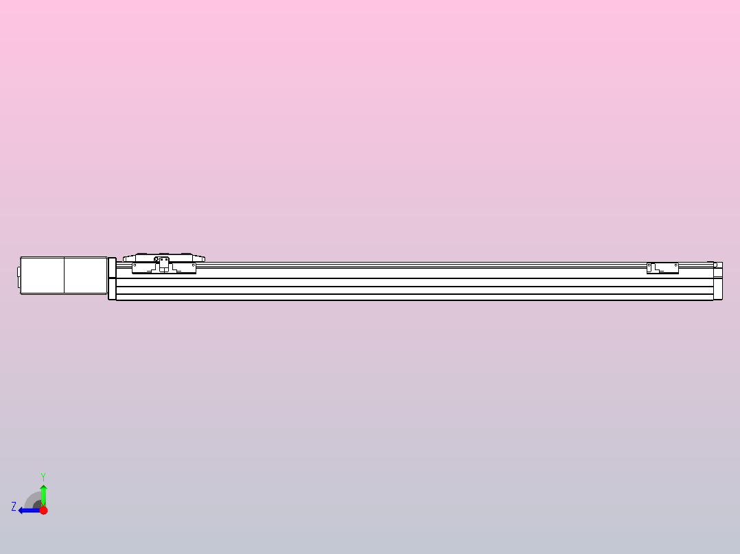 机器人皮带驱动直线轴TPA-GCB-80-P60-L800-QR-M20-N3右视图