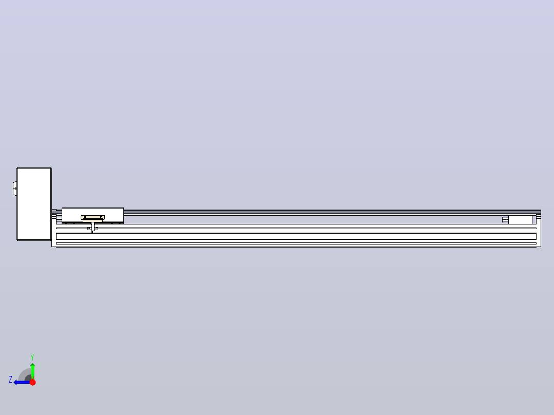 皮带直线轴半封闭可选导轨TPA-HNB-175D-140-L950-RU-C-P75-N3右视图