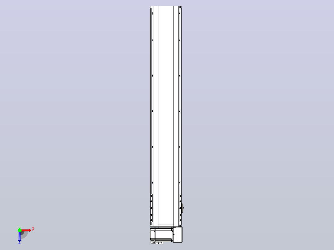 皮带直线轴半封闭可选导轨TPA-HNB-175D-140-L950-RU-C-P75-N3俯视图