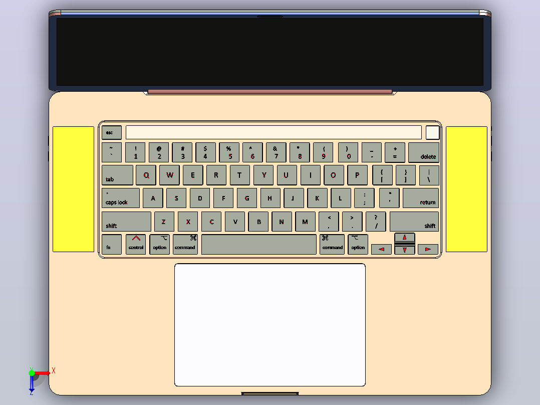 MacBook Pro    俯视图