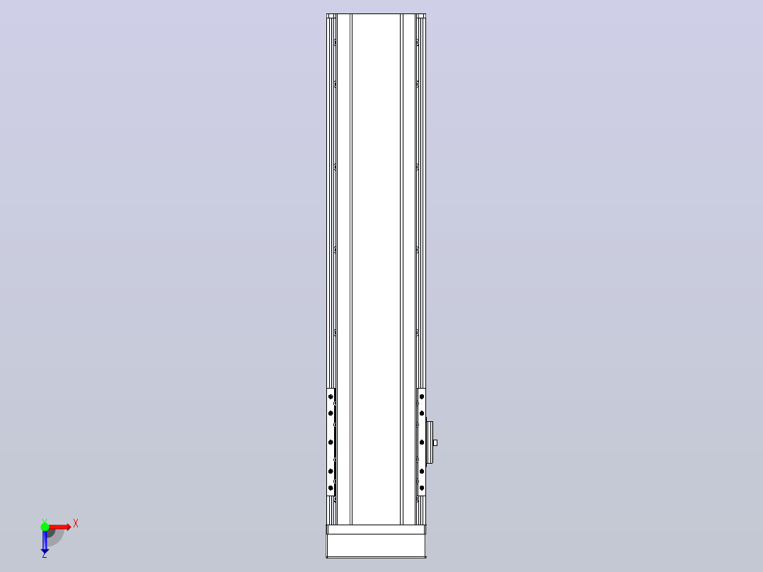 日规模组半封闭丝杆TPA-HNR-120D-1610C-L400-MP-C-P40-N3俯视图