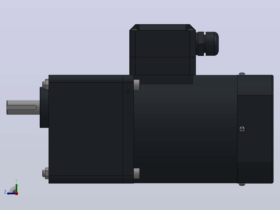 90AC(40W╱60W)微型交流（圆轴）组合型电机[90YR60WDV22H-90GF10HK]右视图