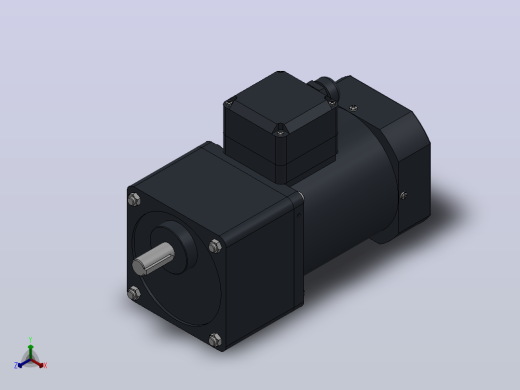 90AC(40W╱60W)微型交流（圆轴）组合型电机[90YR60WDV22H-90GF10HK]正等轴测缩略图