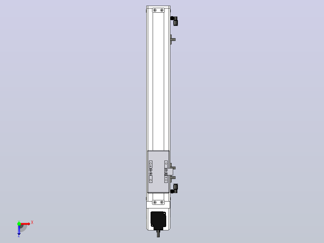 SCM6-350-BW-M10滚珠花健、支撑座、滚珠丝杠、交叉导轨、直线模组俯视图