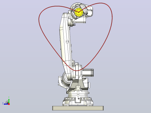 ABB 6700系列拟人化机器人，其末端执行器遵循复杂的3D路径右视缩略图