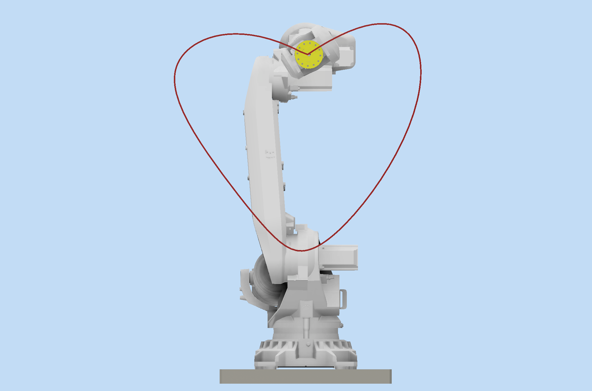 ABB 6700系列拟人化机器人，其末端执行器遵循复杂的3D路径