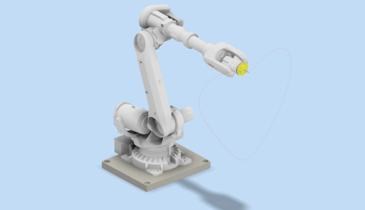 ABB 6700系列拟人化机器人，其末端执行器遵循复杂的3D路径缩略图