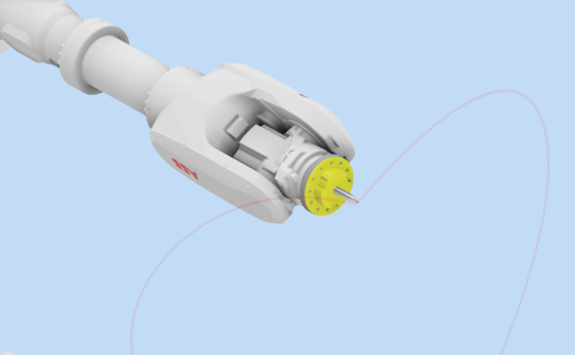 ABB 6700系列拟人化机器人，其末端执行器遵循复杂的3D路径缩略图