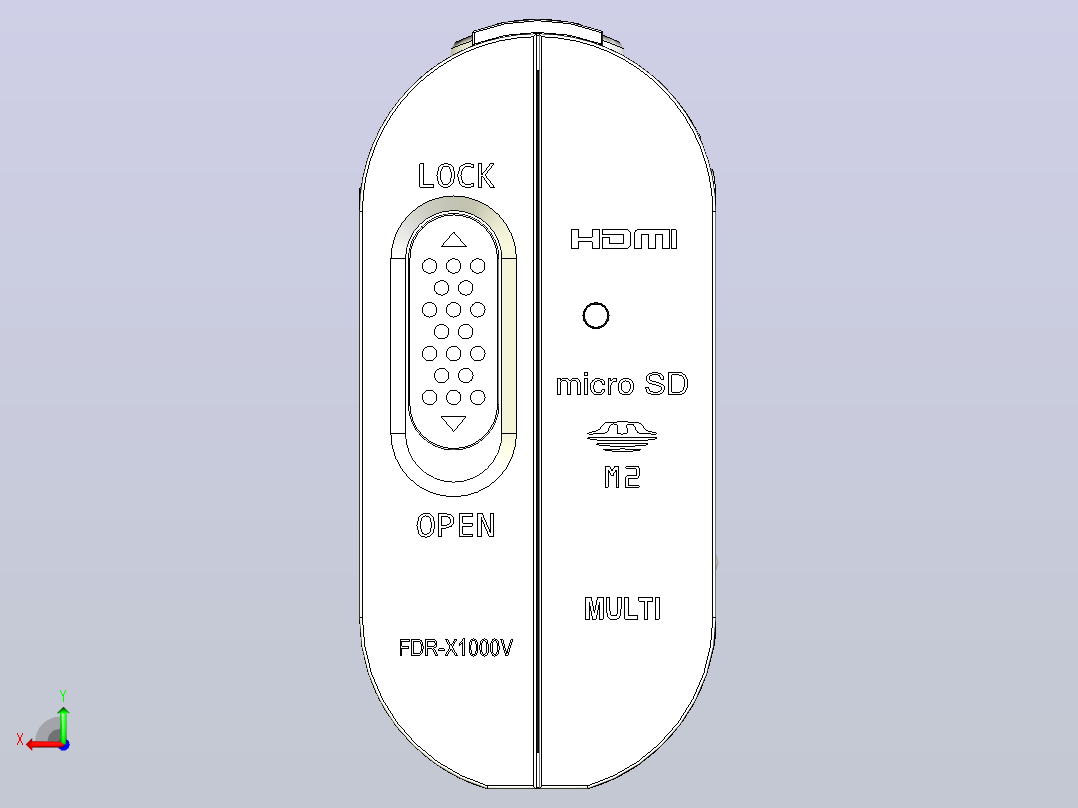 索尼FDR-X1000V行动相机全部细节后视图