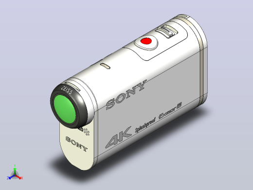 索尼FDR-X1000V行动相机全部细节正等轴测缩略图