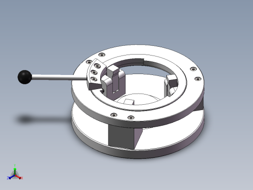 偏心轮式夹紧夹具sw+cad