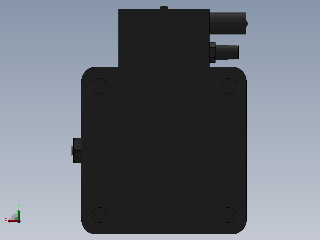 10A-5(V)系列带阀气缸(带阀型通电时拉式)[10A-5(V) (Ⅱ) SD 160 B 300 A 5]后视图
