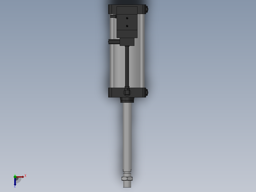 10A-5(V)系列带阀气缸(带阀型通电时拉式)[10A-5(V) (Ⅱ) SD 160 B 300 A 5]俯视图