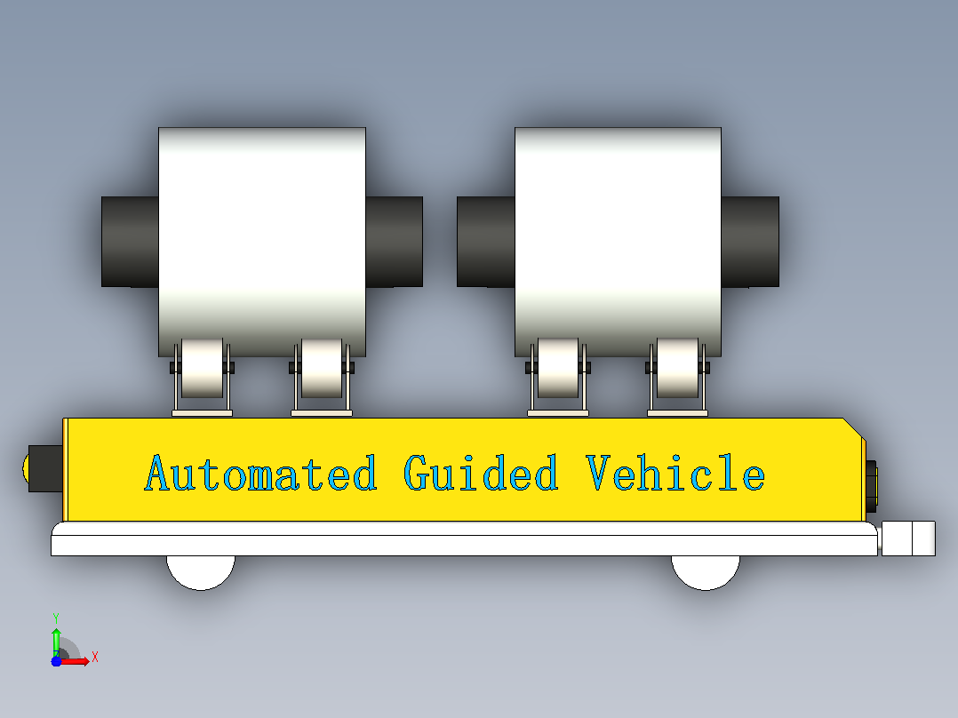 背驮重力AGV小车3D模型前视图