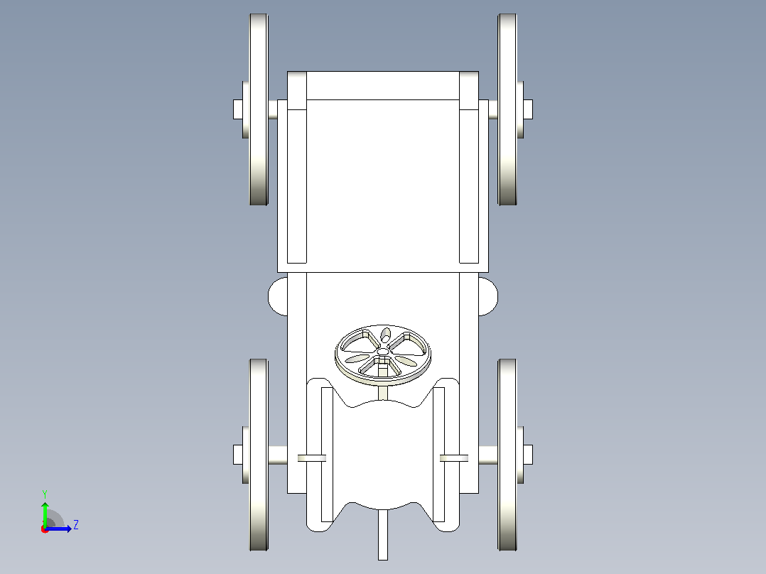 木质拼接老佛爷车左视图