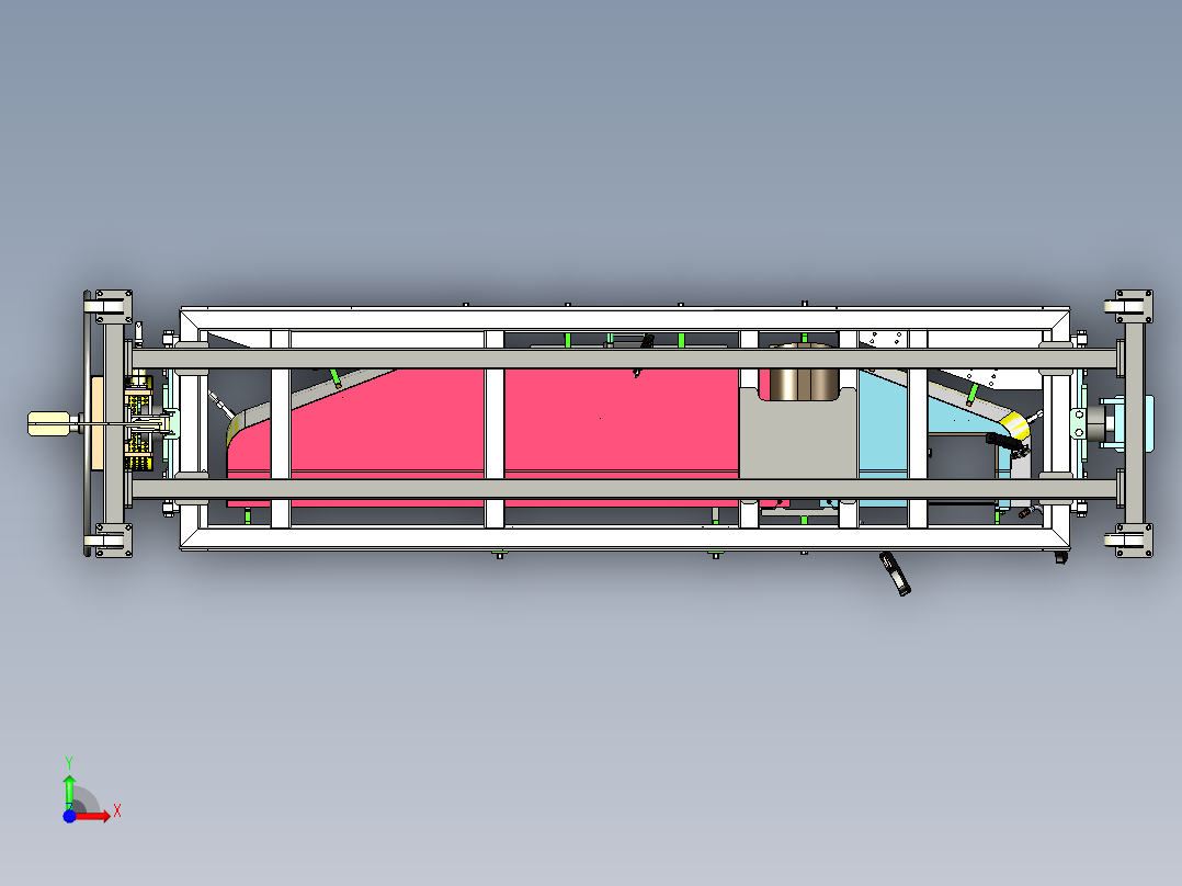 焊接旋转夹具 STP前视图