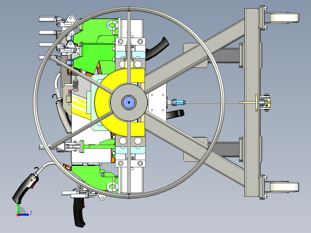 焊接旋转夹具 STP左视图