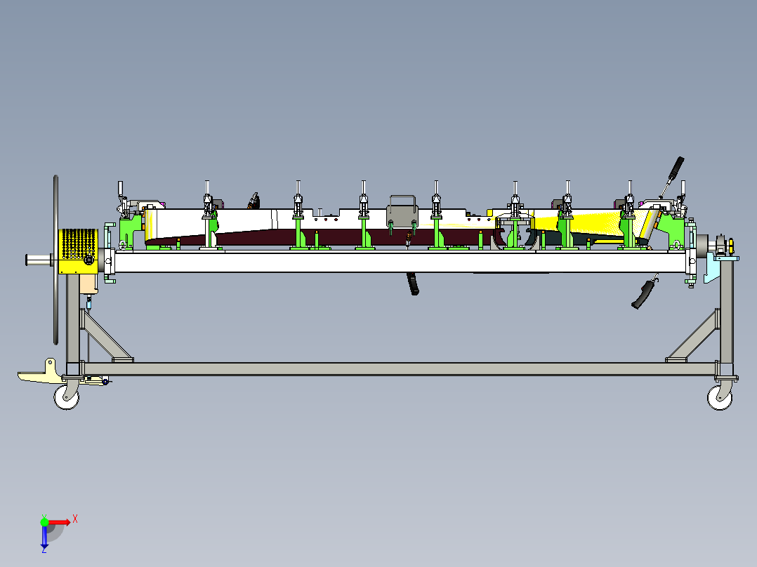 焊接旋转夹具 STP俯视图