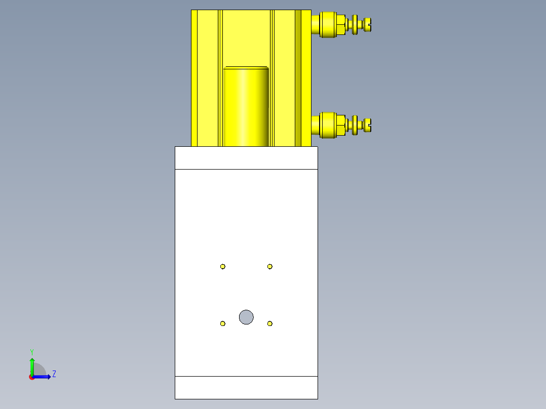 夹紧与压入联动的组件左视图