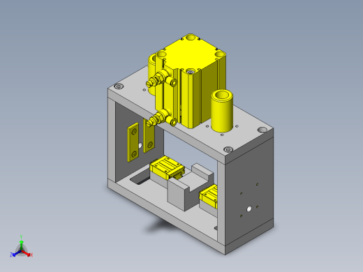 夹紧与压入联动的组件正等轴测缩略图