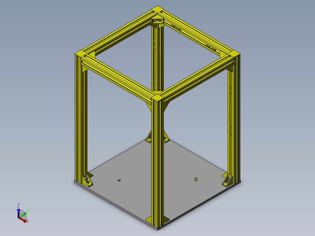 目测检查用滑台正等轴测图
