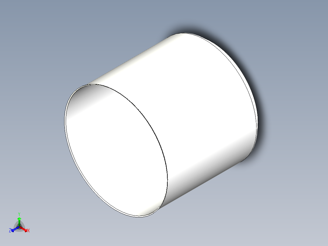 带塑料手柄的锅正等轴测图