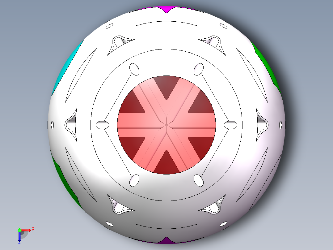 太空探测飞行器俯视图