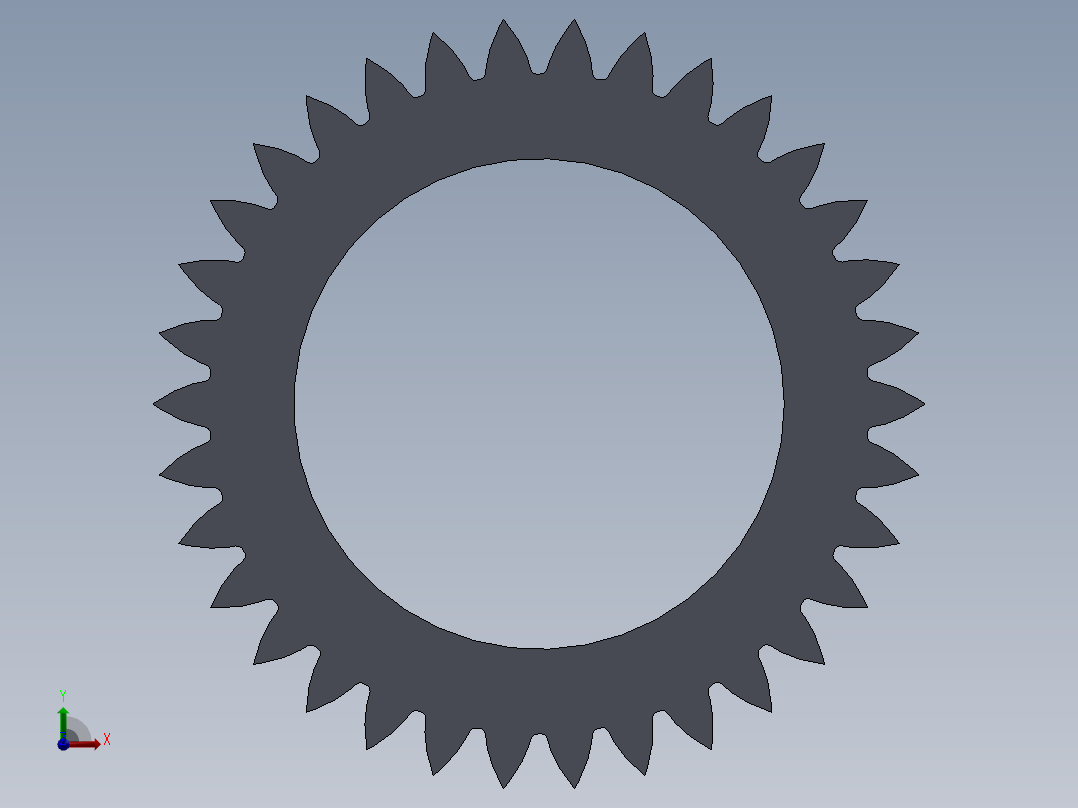 圆柱齿轮34×2前视图