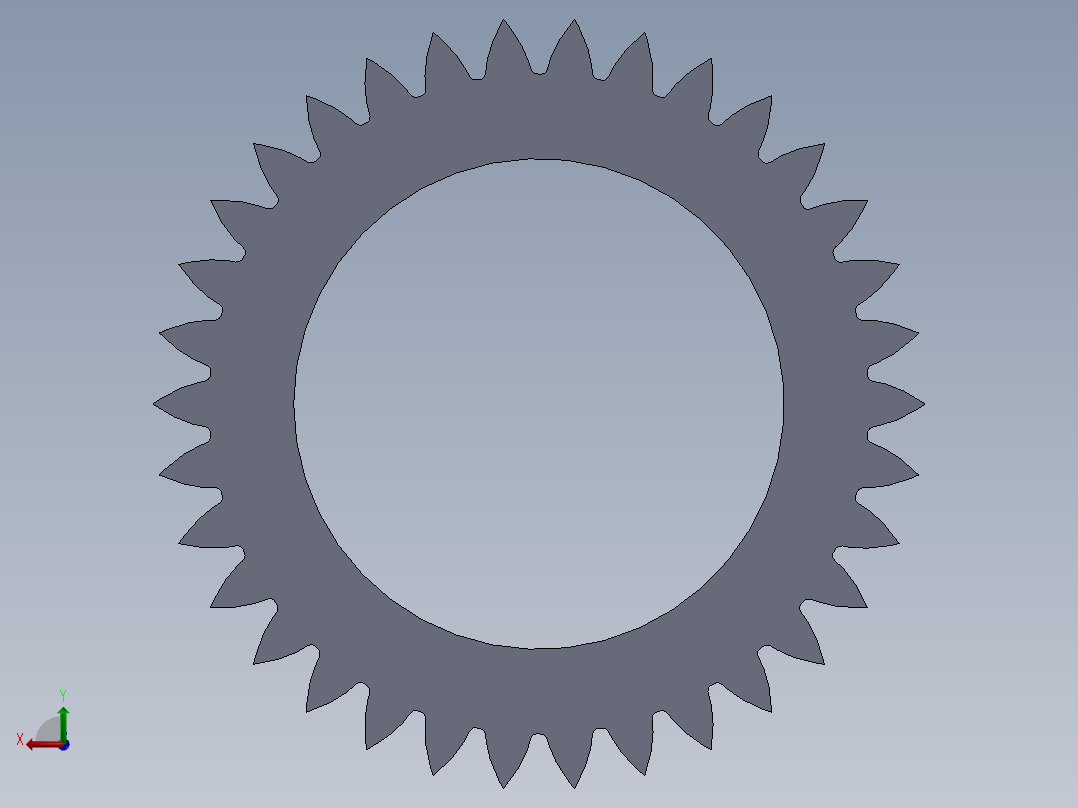 圆柱齿轮34×2后视图